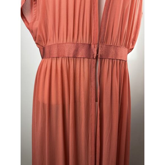 Torrid Maxi Mesh Short Sleeve Coverup Kimono Orange Womens Plus Size 2 2X - Picture 5 of 12